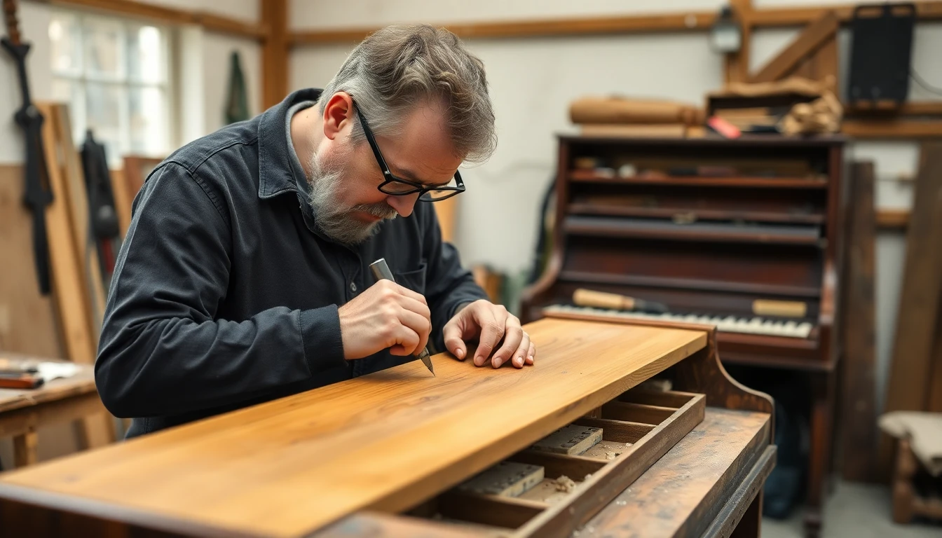 Lesmateriaal Reparatie houten onderdelen van piano en vleugel met akoestische functie
